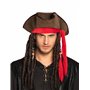 DEGUISE TOI - Chapeau Pirate Marron avec Perruque Adulte - Chapeau - Taille Unique - Marron - Accessoires pour déguisement - 100