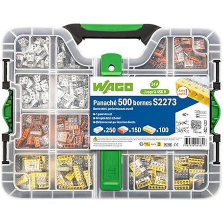 Wago Mallette 500 Bornes S2273 (250x2E + 150x3E + 100x5E)