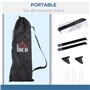 HOMCOM Cage de Football système Pop Up avec Sac de Transport et piquets de Fixation dim. 247L x 203l x 201,5H cm Noir et Blanc