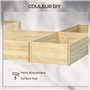 Outsunny Lot de 5 jardinières Convertibles Jardinières d'extérieur en Bois pré-huilé, Dim. 230L x 230l x 28H cm, Bois Naturel