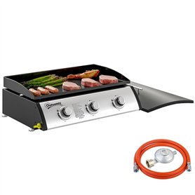 Outsunny Plancha gaz 3 brûleurs 7