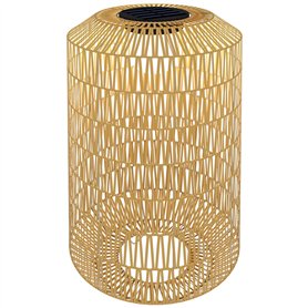 Outsunny Lampadaire solaire extérieur en résine tressée