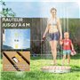 Outsunny Douche de Jardin extérieure Portable, Douche de Camping Hauteur de Fontaine réglable jusqu'à 4 m, Structure en Aluminiu