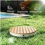 Outsunny Douche de Jardin extérieure Portable, Douche de Camping Hauteur de Fontaine réglable jusqu'à 4 m, Structure en Aluminiu