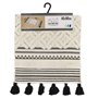 TENDANCE Tapis de Salle de Bain en Coton Noir & Blanc 45 x 90 cm