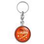 Badgmania Porte Clés Métal 2 faces J'Peux Pas J'ai Flûte - Instrument Musique - Humour Excuse Alibi Idée Cadeau Logo 33mm