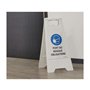 AUA SIGNALETIQUE - Chevalet signalisation Nettoyage en Cours Attention - Poids 1KG en Plastique Blanc