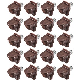 cyclingcolors 20x taquet étagère plastique marron à tenon acier 5mm meuble support maintien plaque tablette vitre armoire vitrin