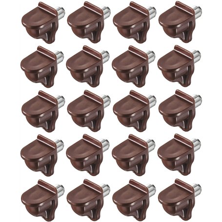 cyclingcolors 20x taquet étagère plastique marron à tenon acier 5mm meuble support maintien plaque tablette vitre armoire vitrin