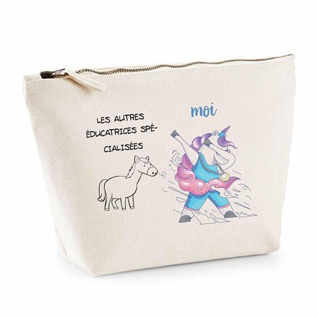 Trousse Éducatrices spécialisées Les Autres vs Moi | Pochette Toilette Maquillage Idée Sac Cadeau
