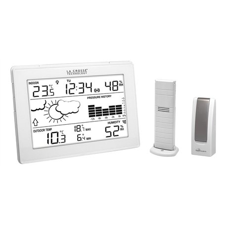 La Crosse Technology MA10006 Station météo complète avec passerelle pour smartphone et tablette système Mobile Alerts - Blanc (A