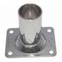 FP Inox Embase/Platine Rectangulaire pour Tube de Ø 25mm Droite 90° INOX A4