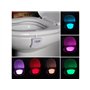PARENCE.- Eclairage LED pour WC/Capteur de Mouvement Luminaire pour Toilette et Salle de Bain/Lumière Veilleuse avec 8 coloris D