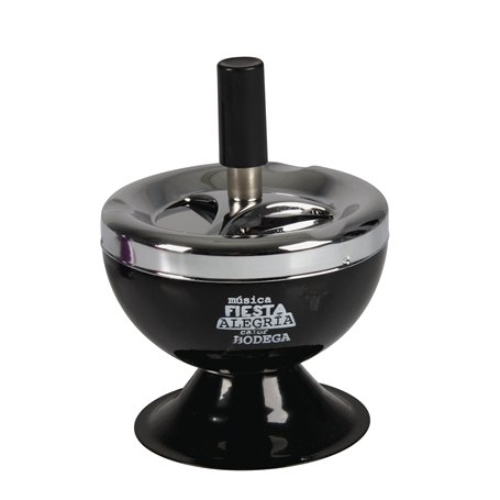 Cendrier tournant à bouton poussoir Noir