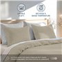 Dreamzie Taie Oreiller 40x60 Coton (Lot De 2) Taies d'Oreillers 100% Coton Lavé Aspect Lin, Housse de Coussin avec Fermeture Ecl