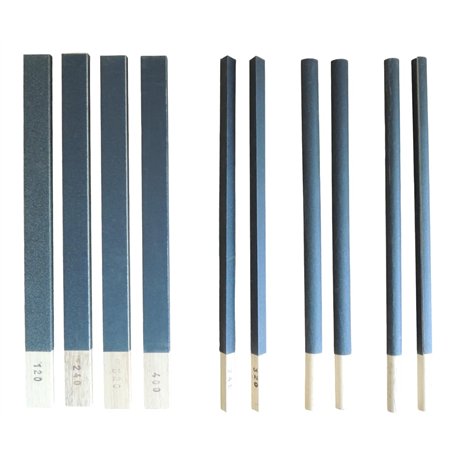 KD89 Assortiment de 10 cabrons en Bois avec Papier à poncer abrasif de Forme Plat