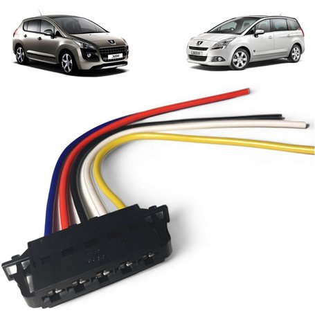 Connecteur avec Câble de Resistance de Chauffage Ventilation Climatisation compatible pour DS5 Peugeot 3008 I 5008 I MTO512 6441