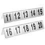 Scicalife 10 Pcs en Acier Inoxydable Tente Style Table Numéro Carte De Mariage Table Numéro Plaque Restaurant Table Numéro Signe