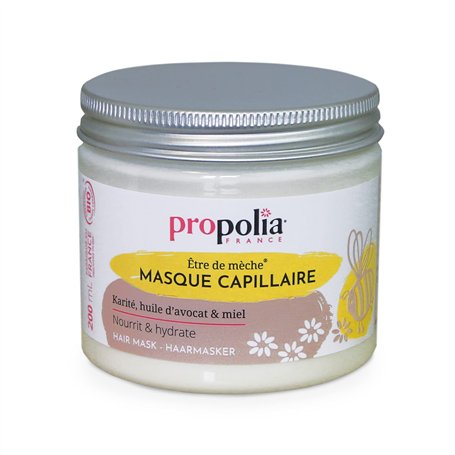 PROPOLIA - Bio - Masque Capillaire - Nourrit et hydrate les Cheveux secs et abimés - Miel