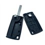 Jongo - Coque de Clé avec Lame Compatible avec Peugeot 207cc et 407 | CE0523 Boitier Clef Plip Voiture Télécommande 3 Boutons