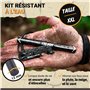 Kit Firesteel XXL - Pierre à Feu de Survie - Barre Magnésium Tendre de qualité 12mm - 20 000 utilisations - Amadou Inclus + Para
