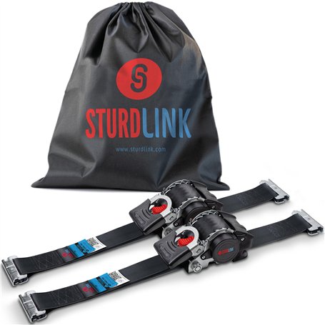 Sangles a Cliquet Automatique 3m 50mm pour Rail d'Arrimage Universel LC 750daN