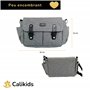 Calikids Sac organisateur poussette gris | tapis à langer offert | chic et pratique | nombreuses poches de rangement | pochettes