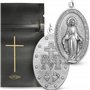 Viatheo Authentique Médaille Miraculeuse de la Vierge Marie – Bijou Religieux Catholique en Argent pour Femme & Homme – Pendenti