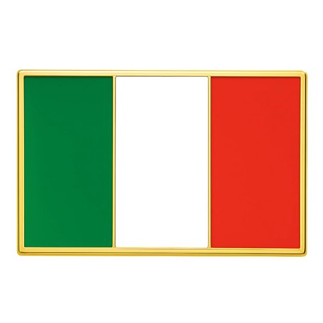 Pins Drapeau Italien Doré en Métal Émaillé pour Vêtements | Broche Élégante Italie | Accessoire Patriotique | Pin's Souvenir Nat