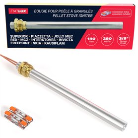 Bougie poêle à Granulé MCZ/Superior/Piazzetta/Jolly Mec/RED/Interstoves/Invicta/Freepoint/SKIA/Kausiflam (140/150mm - 280W - fil Bougie poêle à Granulé MCZ/Superior/Piazzetta/Jolly Mec/RED/Interstoves/Invicta/Freepoint/SKIA/Kausiflam (140/150mm - 280W - fil