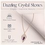 Crystalline Azuria Femme Ensemble Collier et Pendantes Boucles d'Oreilles 18ct Plaqué Or Rosé avec Cristaux imitation Améthyste