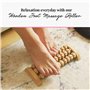 Tuuli Accessoires Rouleau de massage des pieds en bois - Masseur de pieds et rouleau en bois 26 x 12 cm
