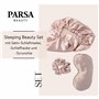 PARSA Beauty Kit de sommeil de beauté 3 pièces - Masque de sommeil en satin anti-frisottis - Bonnet crunchie en satin - Kit de s