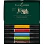 FABER-CASTELL 162005 Pitt Artist Pen Dual Marker Lot de 5 stylos à encre de Chine, avec deux pointes, une pointe pinceau et une 