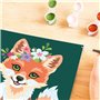 Ravensburger CreArt Série D Classic : renard avec fleurs, kit de peinture par numéros, contient une planche pré-imprimée, un pin