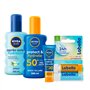 NIVEA SUN - Coffret Protection Solaire - Crème Solaire Visage FPS 30 (50 ml) + Spray Protect & Hydrate FPS 50+ (200 ml) + Spray