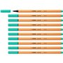 STABILO Stylo feutre pointe fine point 88 - Lot x 10 stylos feutre - Vert De Glace (88/13)