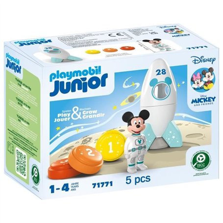 PLAYMOBIL Junior 71771 Mickey astronaute avec sa fusée