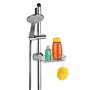 WENKO Maximex Etagère de Douche avec Support Universel | 1 Panier de Douche déporté | Barre Douche d16-25mm| Etagère Filaire| sa