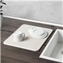 Égouttoir Mod. Damon Tapis d'égouttage cuisine diatomite séchage rapide beige pieds silicone absorbant l'eau 40 x 30 x 0,9 cm pa