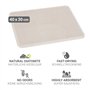 Égouttoir Mod. Damon Tapis d'égouttage cuisine diatomite séchage rapide beige pieds silicone absorbant l'eau 40 x 30 x 0,9 cm pa