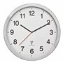 TFA Dostmann XL 60.3545.02 Horloge Murale Radio-pilotée analogique Facile à Lire idéale pour Bureau/entrée Argenté/Blanc (L) 400