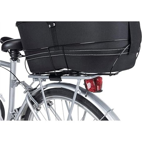 Trixie Panier pour vélo Long pour Porte-Bagages Larges Noir 29 x 49 x 60 cm