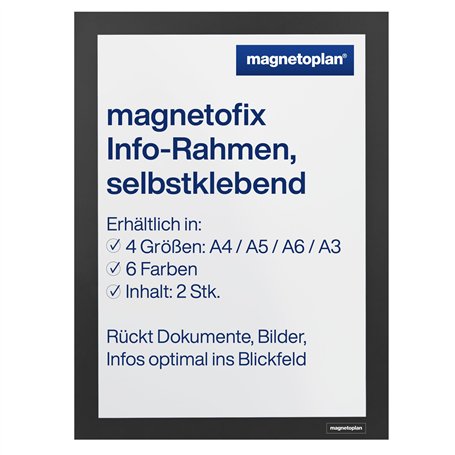 magnetofix Lot de 2 cadres d'information autocollants
