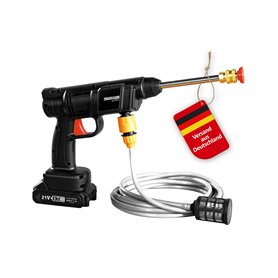 Genius Pressure Cleaner Nettoyeur à Pression sans Fil 12 pièces Pistolet de Lavage Professionnel avec Batterie et Tuyau d'arrosa