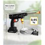 Genius Pressure Cleaner Nettoyeur à Pression sans Fil 12 pièces Pistolet de Lavage Professionnel avec Batterie et Tuyau d'arrosa