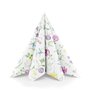 Lot de 50 grandes serviettes jetables en papier - toucher sensation lin - 40 x 40 cm - motifs fleuris