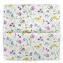 Lot de 50 grandes serviettes jetables en papier - toucher sensation lin - 40 x 40 cm - motifs fleuris