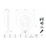 Bosch BD1082 Disques de frein - certification ECE-R90-1 jeu de 2 disques