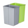Relaxdays Poubelle de tri sélectif 3 compartiments inox 60 litres ouverture sensitive HxlxP: 74,5 x 42 x 31,5cm, argenté